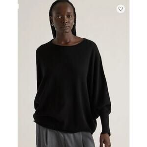 Mongolian Cashmere Batwing Sweater Black Size S/M